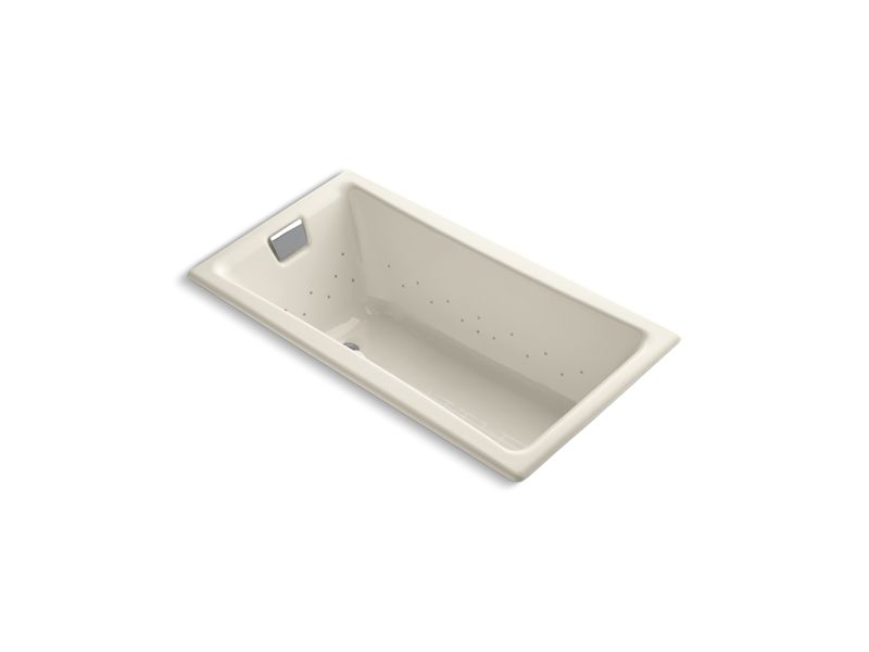 KOHLER K-852-GCP-47 Tea-for-Two 60" x 32" drop-in BubbleMassage air bath with Polished Chrome airjet finish