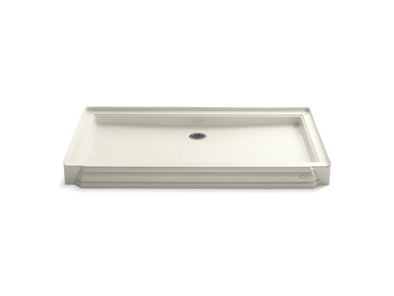 KOHLER K-9568 Memoirs 60" x 34" single threshold rear center drain shower base