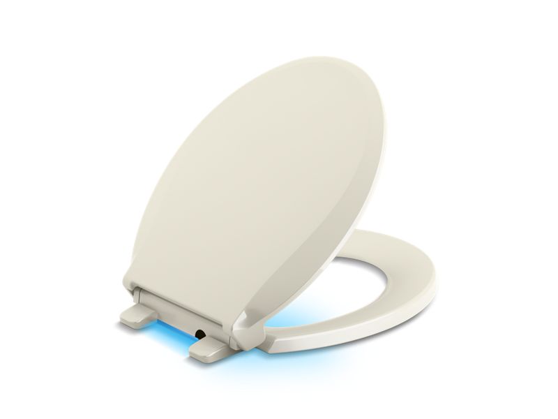 KOHLER K-75758 Cachet Nightlight Quiet-Close round-front toilet seat