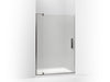 KOHLER 707546-D3-ABZ Revel Pivot Shower Door, 74"H X 39-1/8 - 44"W, With 5/16" Thick Frosted Glass in Anodized Dark Bronze