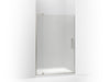 KOHLER 707546-D3-BNK Revel Pivot Shower Door, 74"H X 39-1/8 - 44"W, With 5/16" Thick Frosted Glass in Anodized Brushed Nickel