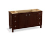 KOHLER K-99510-LG-1WG Jacquard 60" bathroom vanity cabinet with furniture legs, 2 doors and 6 drawers
