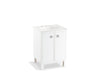 KOHLER K-99500-LG-1WA Jacquard 24" bathroom vanity cabinet with furniture legs and 2 doors