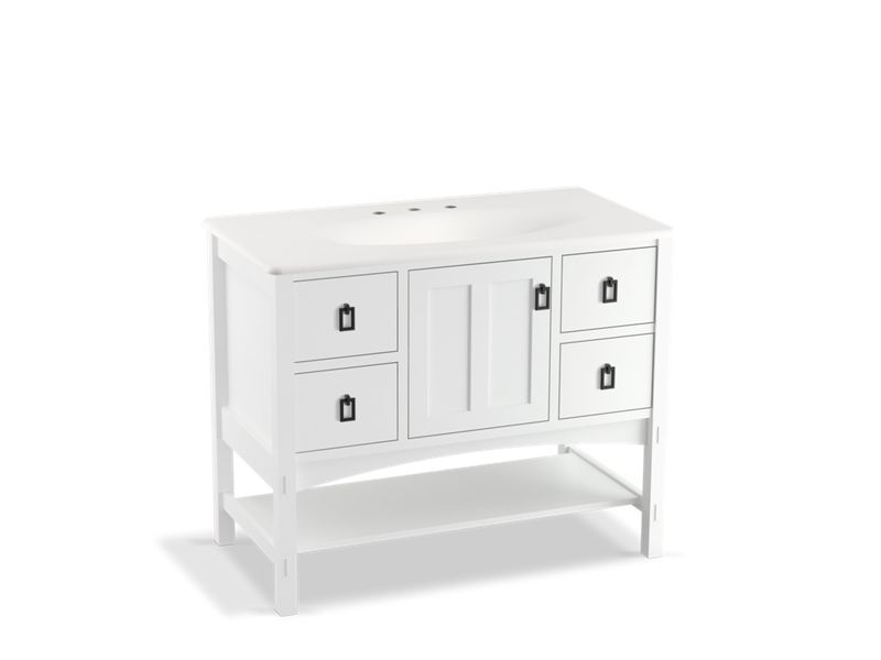 KOHLER K-99568-1WA Marabou 42" bathroom vanity cabinet with 1 door and 4 drawers