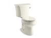 KOHLER 3948-TR-96 Wellworth Two-Piece Elongated 1.28 Gpf Toilet With Right-Hand Trip Lever, Tank Cover Locks And 14" Rough-In in Biscuit
