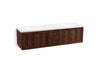 KOHLER K-99525-SD-1WE Damask 72" wall-hung bathroom vanity cabinet with 4 doors and 2 drawers, split top drawer