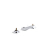 KOHLER 7307-KE-CP Triton Widespread Commercial Bathroom Sink Base Faucet With Rigid Connections And Vandal-Resistant Aerator, Drain Not Included in Polished Chrome