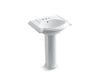 KOHLER 2286-4 Devonshire 24" pedestal bathroom sink with 4" centerset faucet holes
