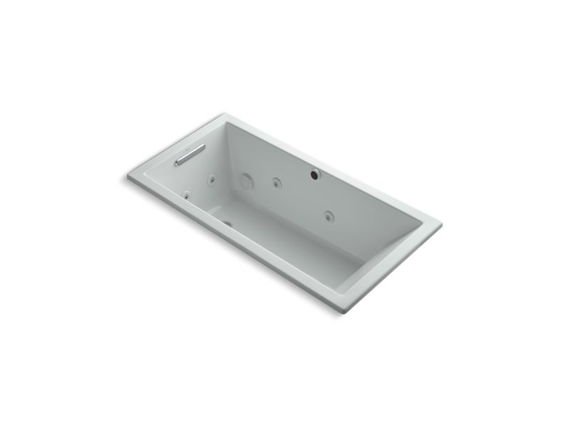 KOHLER K-1167-H2-95 Underscore Rectangle 60" x 30" drop-in whirlpool with heater without jet trim