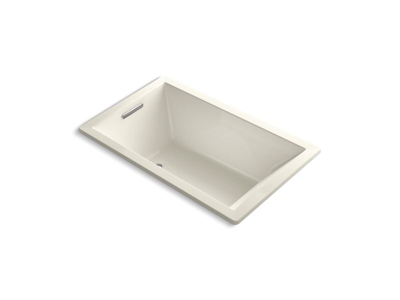 KOHLER K-1849-GW-96 Underscore Rectangle 60" x 36" drop-in BubbleMassage(TM) Air Bath with reversible drain and Bask(TM) heated surface
