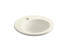 KOHLER K-2202-1 Brookline 19" diameter drop-in bathroom sink with single faucet hole