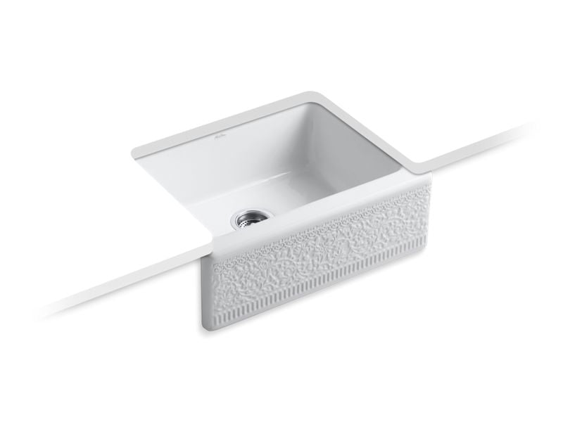 KOHLER 14572-FC-0 Interlace Alcott 25" X 22" X 8-5/8" Undermount Kitchen Sink With 5 Faucet Holes in White