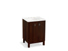 KOHLER K-99500-LG-1WB Jacquard 24" bathroom vanity cabinet with furniture legs and 2 doors