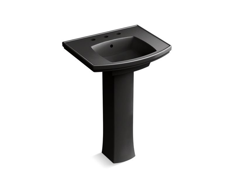 KOHLER K-24050-8 Kelston Pedestal bathroom sink with 8" centerset faucet holes