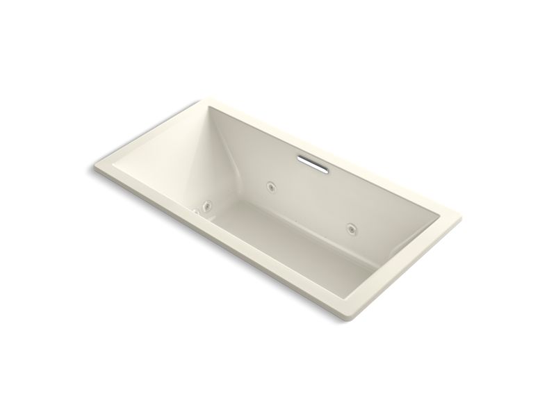 KOHLER K-1835-XH2G-96 Underscore Rectangle 72" x 36" drop-in whirlpool + BubbleMassage(TM) Air Bath with center drain