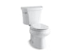 KOHLER 3977-0 Wellworth Two-Piece Round-Front 1.6 Gpf Toilet in White