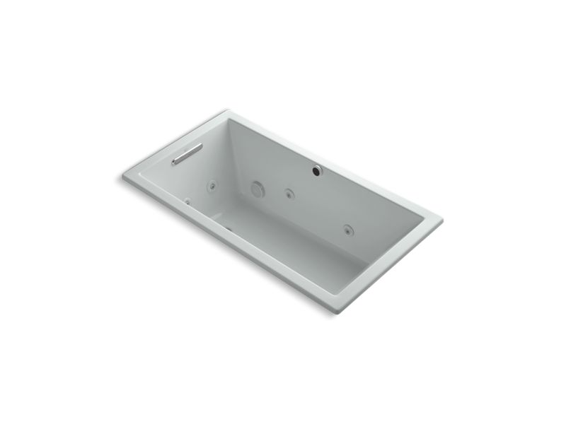 KOHLER K-1168-H2-95 Underscore Rectangle 60" x 32" drop-in whirlpool with heater without jet trim