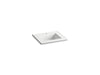 KOHLER K-2777-1-G81 Ceramic/Impressions 25" rectangular vanity-top bathroom sink with single faucet hole