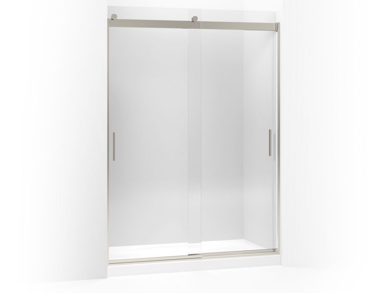 KOHLER K-706165-L Levity Sliding shower door, 82" H x 56-5/8 - 59-5/8" W, with 5/16" thick Crystal Clear glass