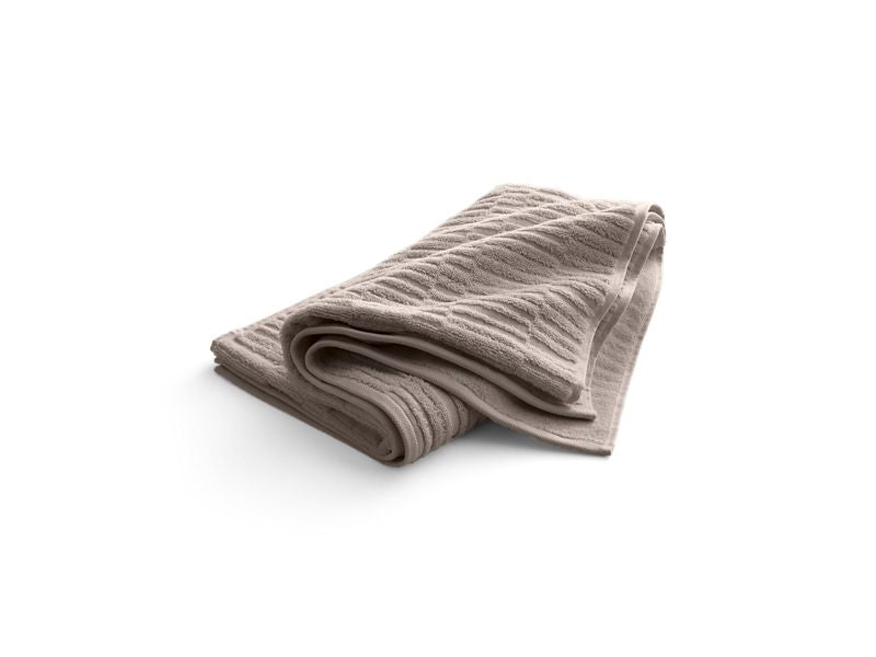 KOHLER 31507-TA-TRF Turkish Bath Linens Bath Towel With Tatami Weave, 30" X 58" in Truffle