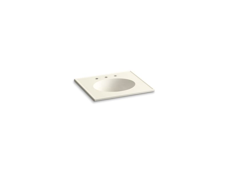 KOHLER K-2791-8 Ceramic/Impressions 25" oval vanity-top bathroom sink with 8" widespread faucet holes