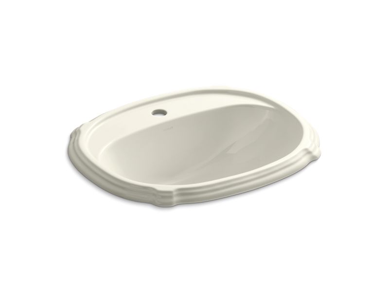 KOHLER K-2189-1-96 Portrait Drop-in bathroom sink with single faucet hole