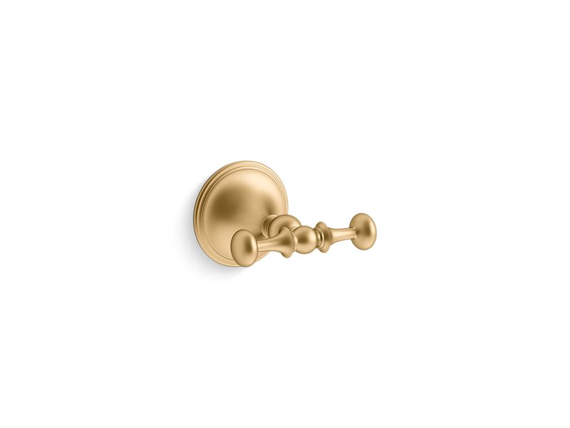 KOHLER 26525-2MB Decorative Double Robe Hook in Modern Brass