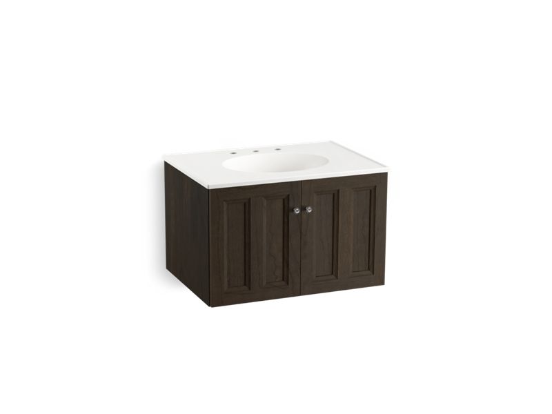 KOHLER K-99515-1WC Damask 30" wall-hung bathroom vanity cabinet with 2 doors