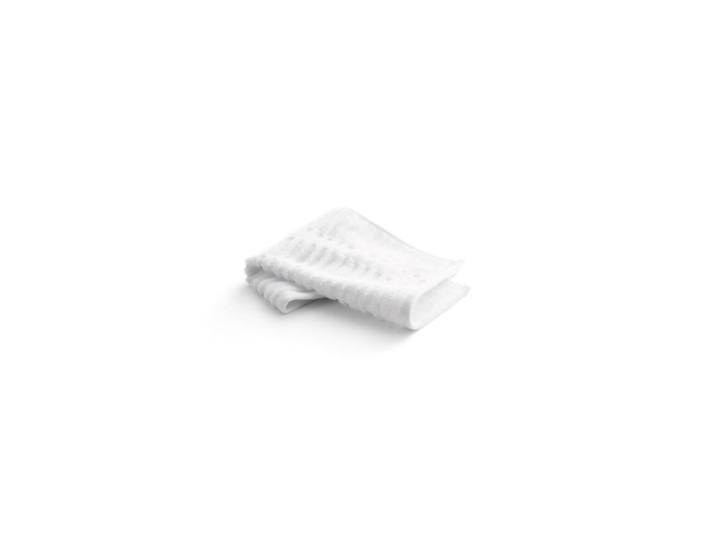 KOHLER 31509-TA-0 Turkish Bath Linens Washcloth With Tatami Weave, 13" X 13" in White