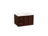 KOHLER K-99517-L-1WG Damask 30" wall-hung bathroom vanity cabinet with 1 door and 2 drawers on left