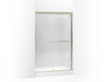 KOHLER 702209-L-NX Fluence Sliding Shower Door, 70-5/16" H X 44-5/8 - 47-5/8" W, With 3/8" Thick Crystal Clear Glass in Brushed Nickel