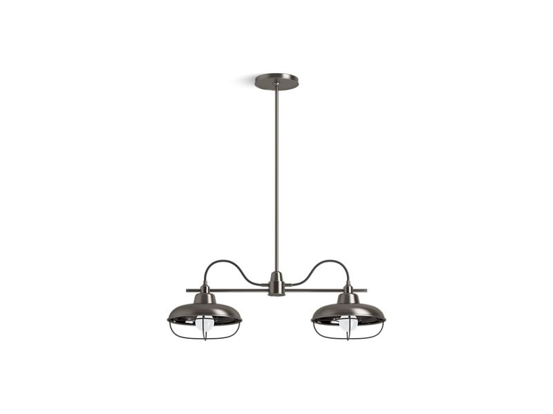 KOHLER K-23660-CH02 Modern Farm Two-light linear chandelier