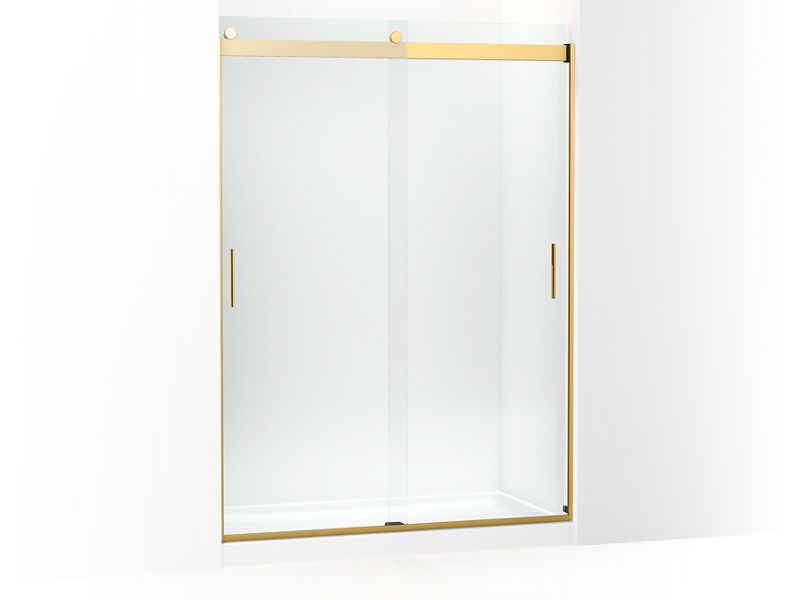 KOHLER K-706165-L Levity Sliding shower door, 82" H x 56-5/8 - 59-5/8" W, with 5/16" thick Crystal Clear glass