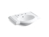 KOHLER K-2295-8-0 Devonshire Bathroom sink with 8" widespread faucet holes