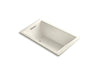 KOHLER K-1849-VB Underscore 60" x 36" drop-in VibrAcoustic bath