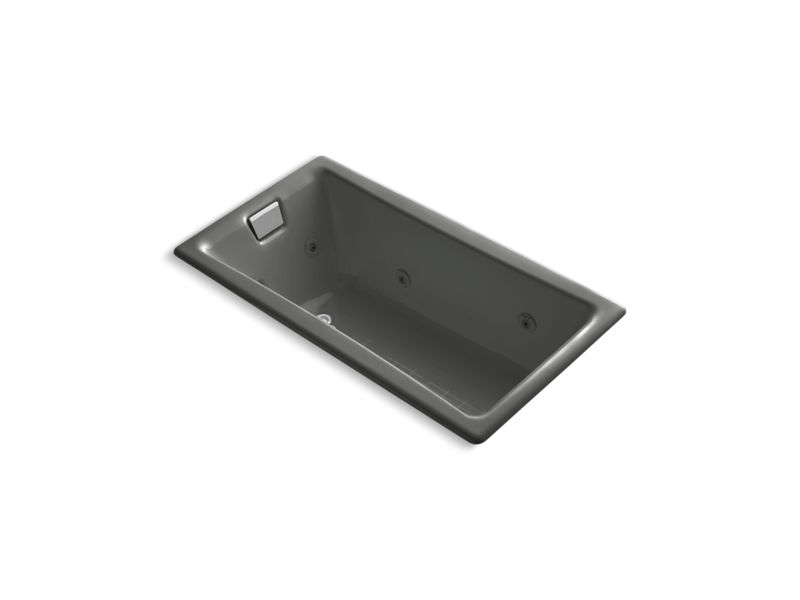 KOHLER K-852-H2-58 Tea-for-Two 60" x 32" drop-in whirlpool with reversible drain and heater without trim