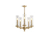 KOHLER 23347-CH05-BGL Damask Five-Light Chandelier in Moderne Brushed Gold