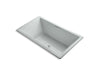 KOHLER K-1174-GVB-95 Underscore Rectangle 72" x 42" drop-in VibrAcoustic + BubbleMassage(TM) Air Bath with center drain