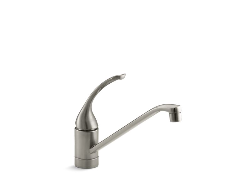 KOHLER K-15175-FL Coralais Single-hole kitchen sink faucet with 10" spout and loop handle