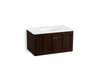 KOHLER K-99518-1WB Damask 36" wall-hung bathroom vanity cabinet with 2 doors