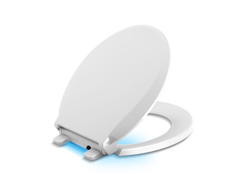KOHLER K-75758 Cachet Nightlight Quiet-Close round-front toilet seat