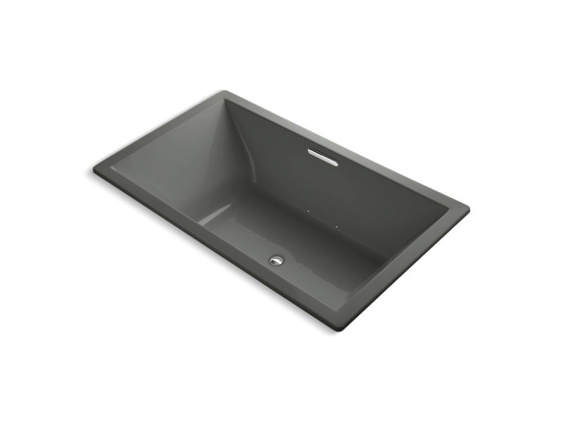KOHLER K-1174-GVB-58 Underscore Rectangle 72" x 42" drop-in VibrAcoustic + BubbleMassage(TM) Air Bath with center drain