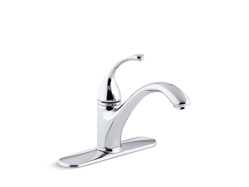 KOHLER 10411-CP Fort?? 3-Hole Kitchen Sink Faucet With 9-1/16" Spout in Polished Chrome