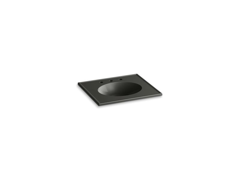 KOHLER K-2791-8 Ceramic/Impressions 25" oval vanity-top bathroom sink with 8" widespread faucet holes