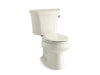 KOHLER 3997-RA-96 Wellworth Two-Piece Round-Front 1.28 Gpf Toilet With Right-Hand Trip Lever in Biscuit