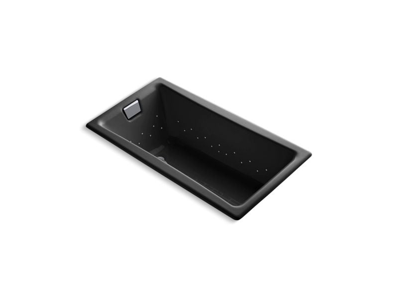 KOHLER K-852-GCP-7 Tea-for-Two 60" x 32" drop-in BubbleMassage air bath with Polished Chrome airjet finish