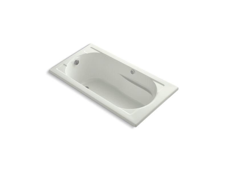 KOHLER 1357-GHW-NY Devonshire 60" X 32" Heated Bubblemassage Air Bath With Bask, Reversible Drain in Dune