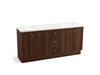 KOHLER K-99512-TK-1WE Jacquard 72" bathroom vanity cabinet with toe kick, 4 doors and 3 drawers