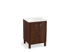 KOHLER K-99500-LG-1WE Jacquard 24" bathroom vanity cabinet with furniture legs and 2 doors