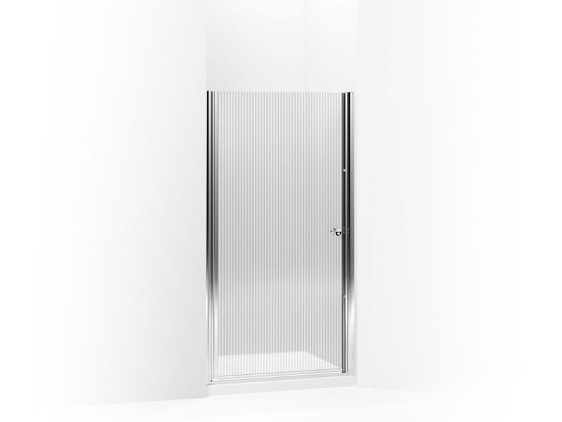 KOHLER K-702400-G54 Fluence Pivot shower door, 65-1/2" H x 28-3/4 - 30-1/4" W, with 1/4" thick Falling Lines glass